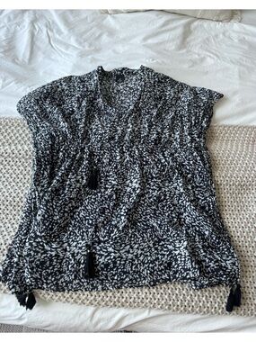 Echo Black & White Abstract Swim Coverup